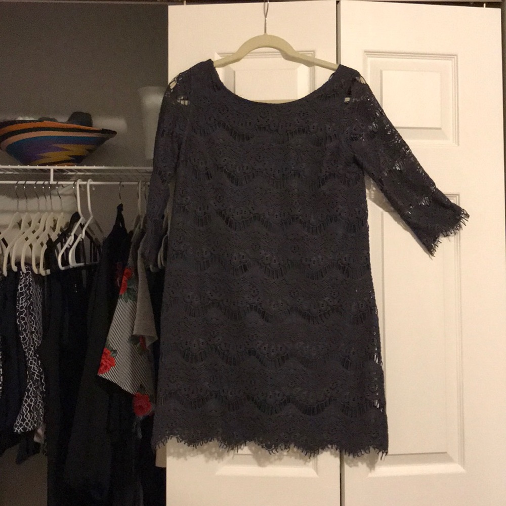 Grey mini formal dress